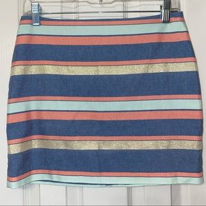 Gap : Blue Pink Gold skirt : size 2